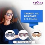 VIAGGI Purple 3D Printed Eye Mask, Blindfold Sleep Eye Mask for Travel, Sleeping Eye Mask for Women and Men, Eye Cover
